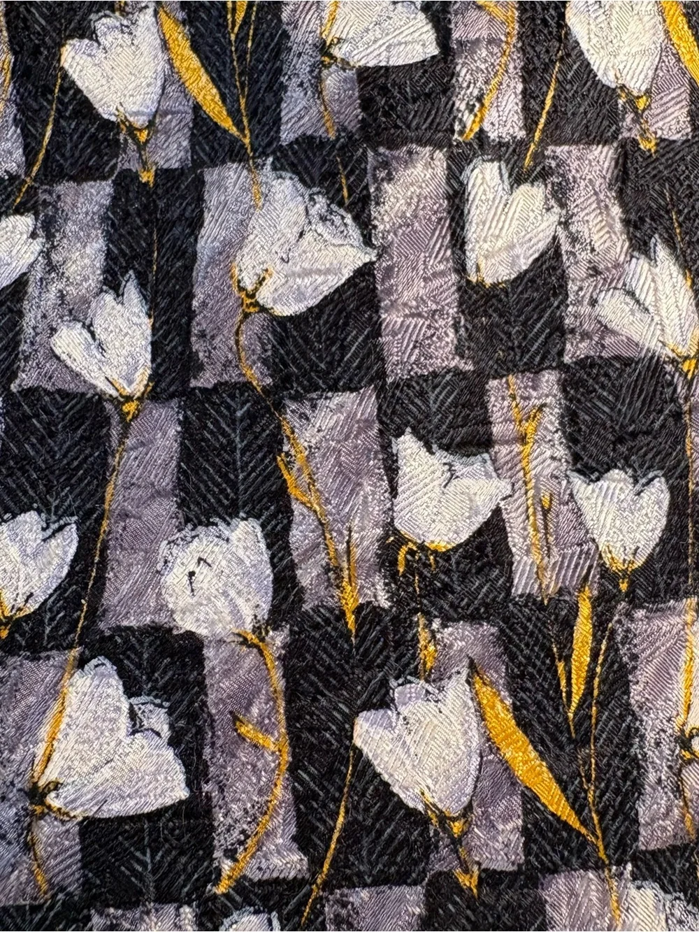 Lot Of 2 Ermenegildo Zegna Silk Ties Black Floral Tulip Carnation Luxury Italy